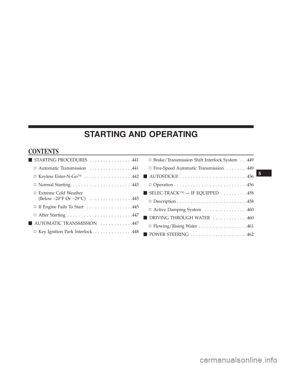 JEEP GRAND CHEROKEE LAREDO 2012  Owners Manual 