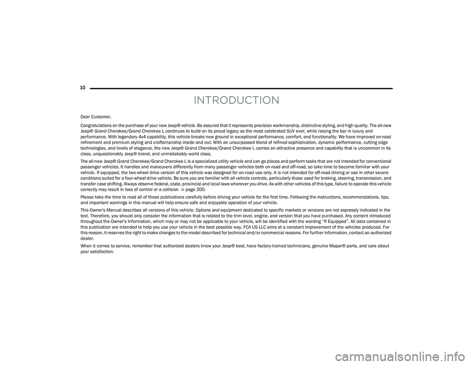 JEEP GRAND CHEROKEE LIMITED 2022  Owners Manual 