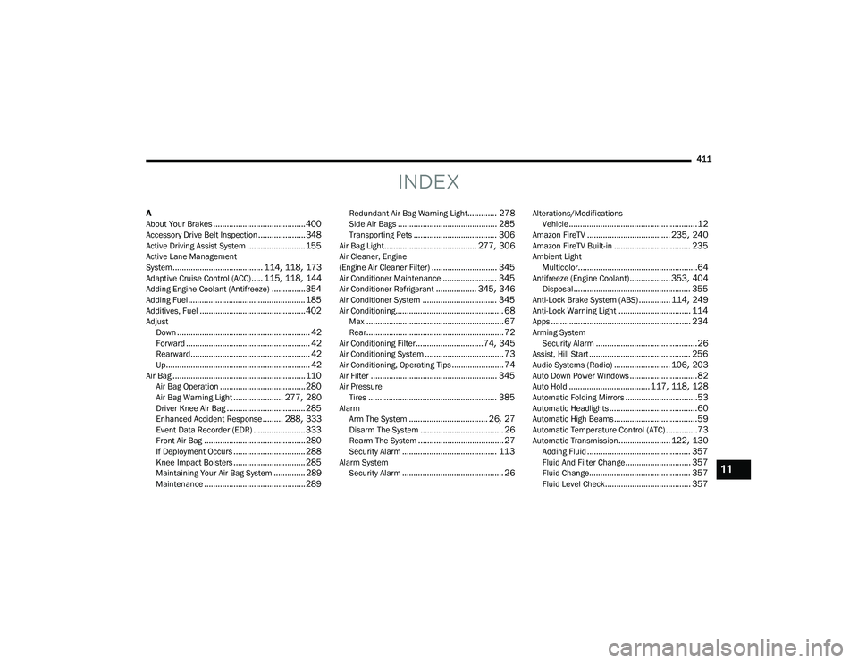 JEEP GRAND CHEROKEE LIMITED 2022  Owners Manual 11 