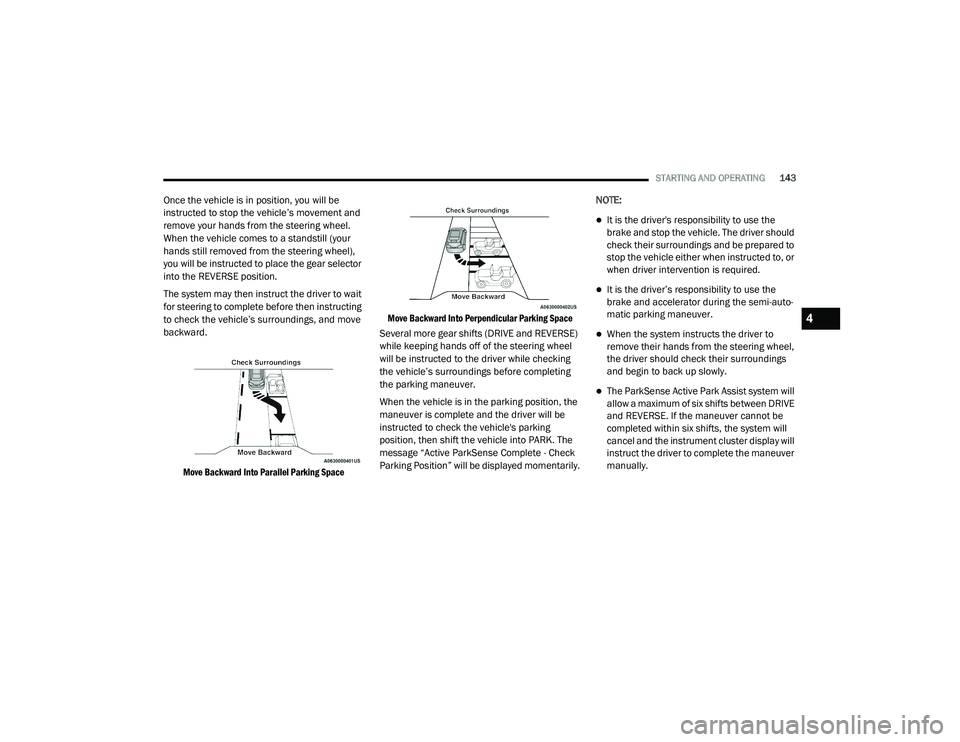 JEEP GRAND CHEROKEE LIMITED 2021  Owners Manual 4

21_WK_OM_EN_USC_t.book  Page 143   