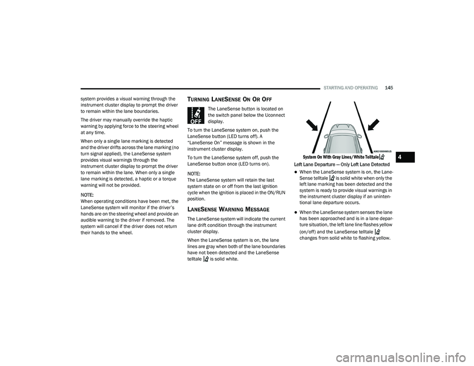 JEEP GRAND CHEROKEE LIMITED 2021  Owners Manual 4

21_WK_OM_EN_USC_t.book  Page 145   