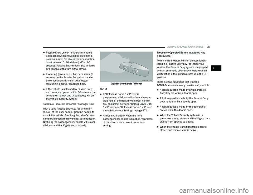 JEEP GRAND CHEROKEE LIMITED 2021  Owners Manual 2

21_WK_OM_EN_USC_t.book  Page 25   