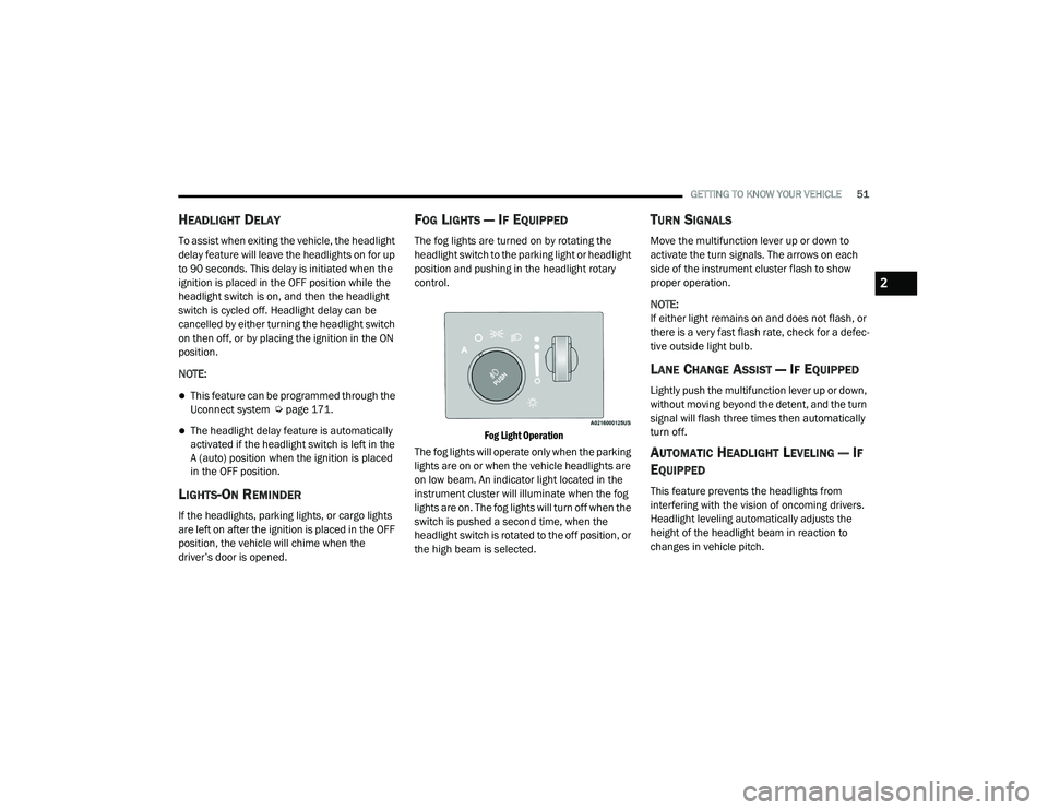 JEEP GRAND CHEROKEE LIMITED 2021  Owners Manual 2

21_WK_OM_EN_USC_t.book  Page 51   
