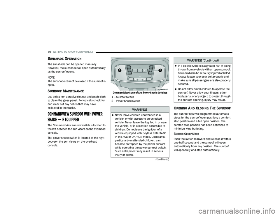 JEEP GRAND CHEROKEE LIMITED 2021  Owners Manual W�$�5N�,N�*�
Never leave children unattended in a 
vehicle, or with access to an unlocked 
vehicle. Never leave the key fob in or near 
the vehicle, or in a location accessible to 
children. Do no
