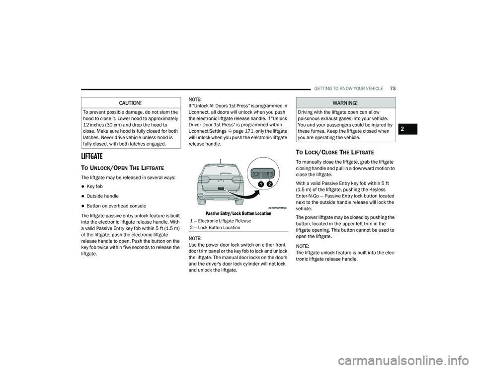 JEEP GRAND CHEROKEE LIMITED 2021  Owners Manual 1 �