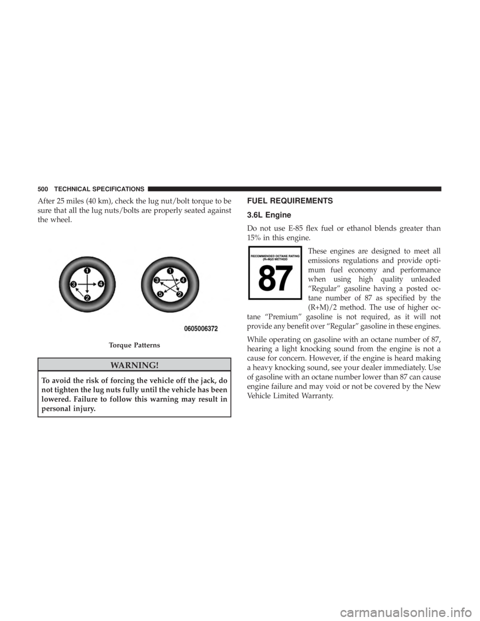 JEEP GRAND CHEROKEE LIMITED 2018  Owners Manual After 25 miles (40 km), check the lug nut/bolt torque to be
sure that all the lug nuts/bolts are properly seated against
the wheel. 