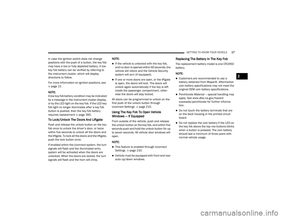 JEEP GRAND CHEROKEE L 2021  Owners Manual 2

21_WL_OM_EN_USC_t.book  Page 17   