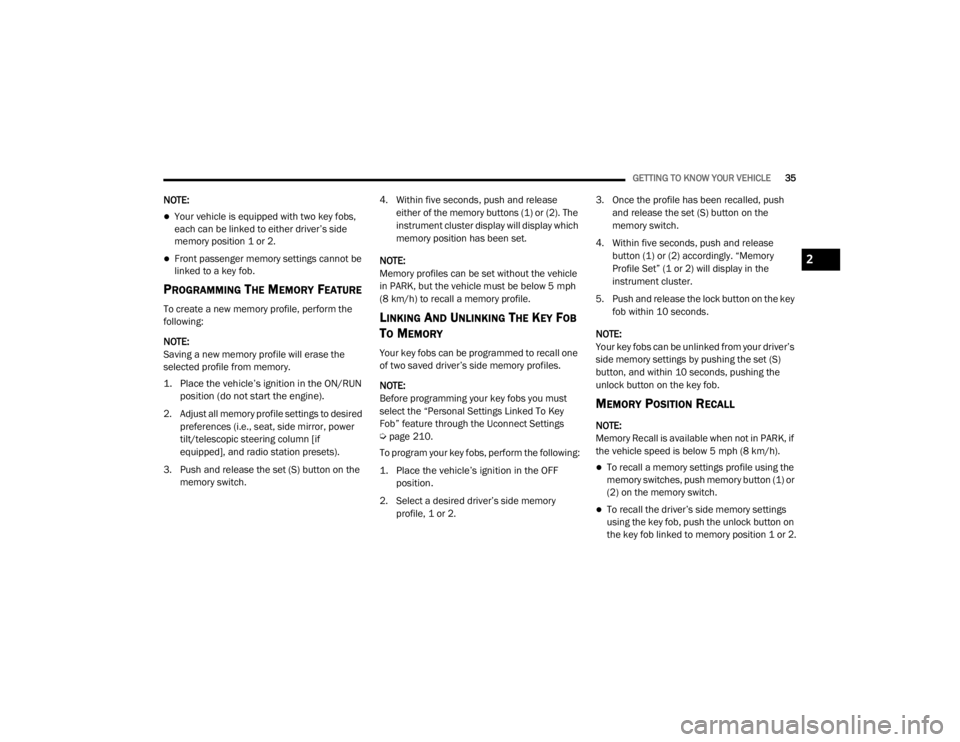 JEEP GRAND CHEROKEE L 2021  Owners Manual 2

21_WL_OM_EN_USC_t.book  Page 35   