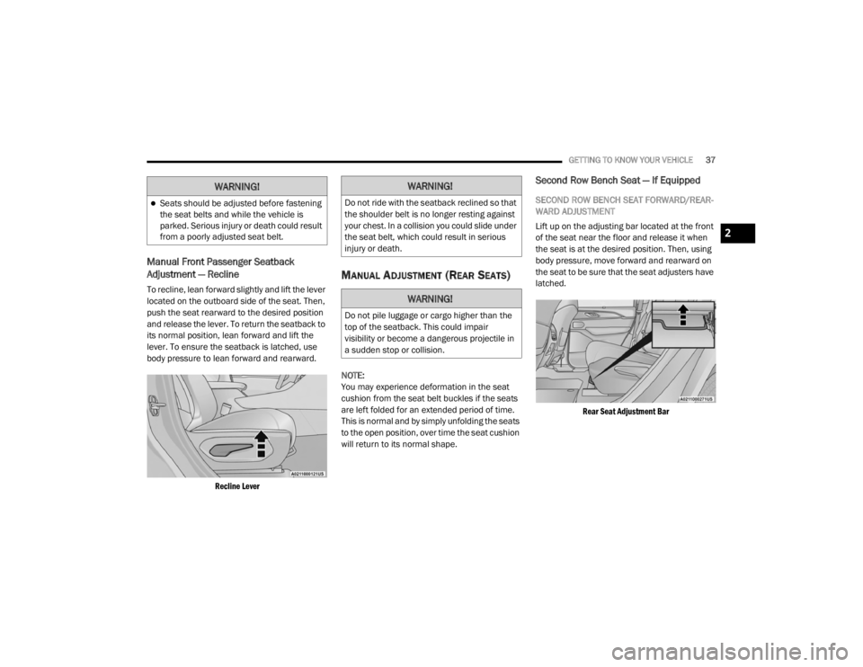 JEEP GRAND CHEROKEE L 2021  Owners Manual �:�$�5�1�,�1�*��:�$�5�1�,�1�*�
��R��Q�R�W��U�L�G�H��Z�L�W�K��W�K�H��V�H�D�W�E�D�F�N��U�H�F�O�L�Q�H�G��V�R��W�K�D�W�
�W�K�H��V�K�R�X�O�G�H�U��E�H�O�W��L�V��Q�R��O�R�Q�J�H�U��U�H�V�W�L