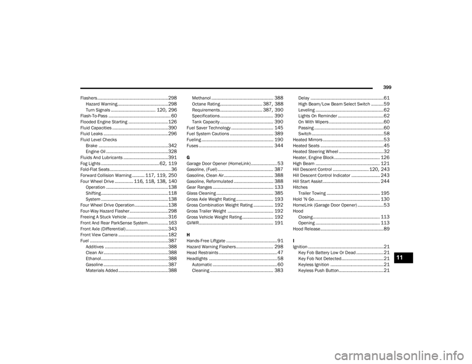 JEEP GRAND CHEROKEE L 2021  Owners Manual 11

21_WL_OM_EN_USC_t.book  Page 399   