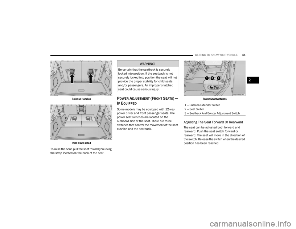 JEEP GRAND CHEROKEE L 2021  Owners Manual �:�$�5�1�,�1�*�
�%�H��F�H�U�W�D�L�Q��W�K�D�W��W�K�H��V�H�D�W�E�D�F�N��L�V��V�H�F�X�U�H�O�\�
�O�R�F�N�H�G��L�Q�W�R��S�R�V�L�W�L�R�Q���,�I��W�K�H��V�H�D�W�E�D�F�N��L�V��Q�R�W�
�V�H�F�X�