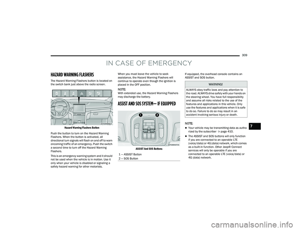 JEEP GRAND CHEROKEE L 2022  Owners Manual IN CASE OF EMERGENCY
�\b�����