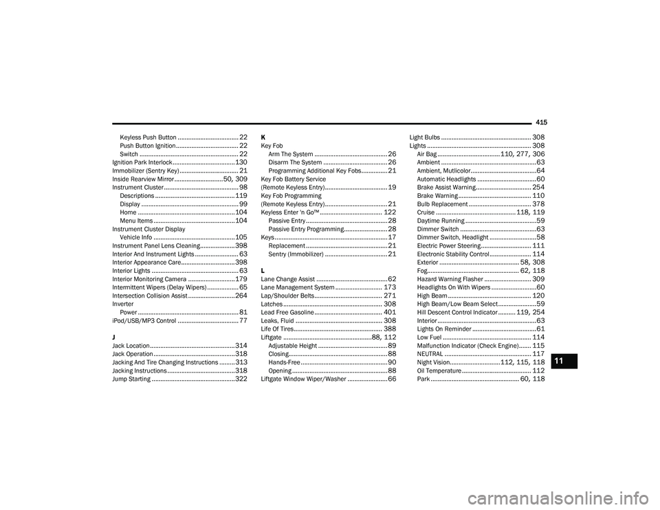 JEEP GRAND CHEROKEE L 2022  Owners Manual 11 