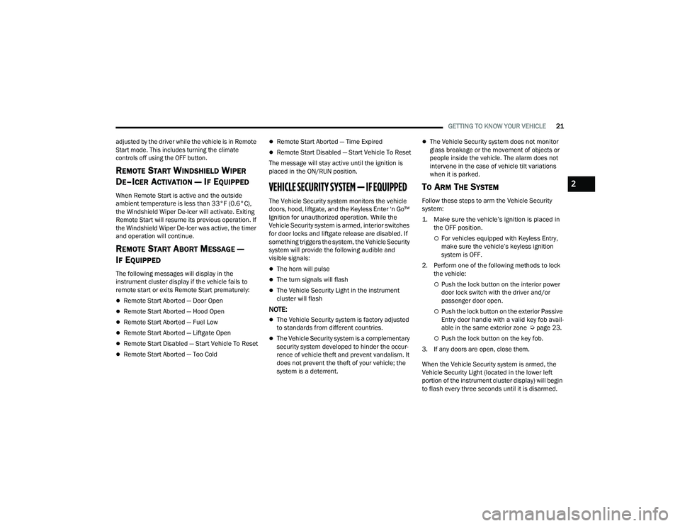 JEEP COMPASS 2022  Owners Manual 2

22_MP_OM_EN_USC_t.book  Page 21   