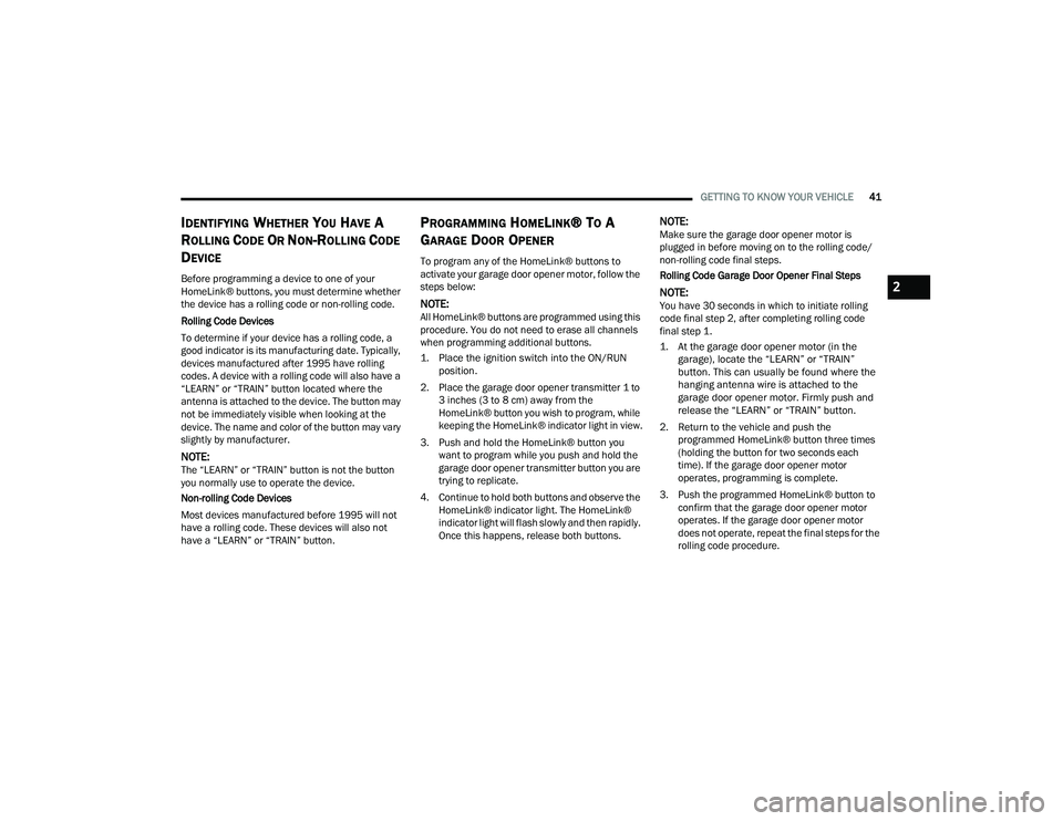 JEEP COMPASS 2022  Owners Manual 2

22_MP_OM_EN_USC_t.book  Page 41   