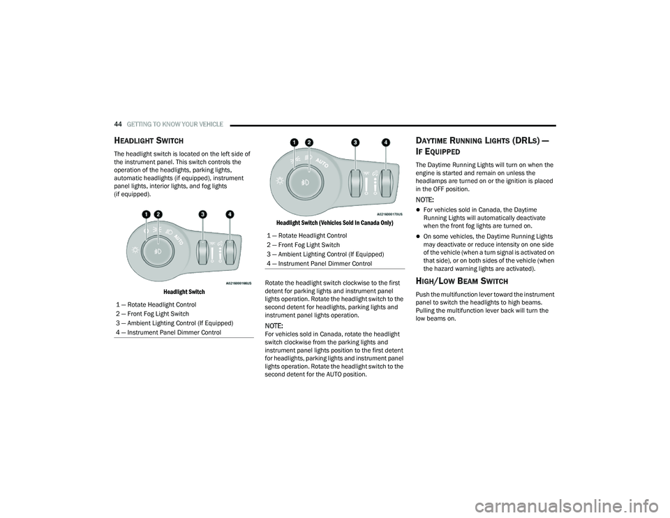 JEEP COMPASS 2022  Owners Manual 1 �