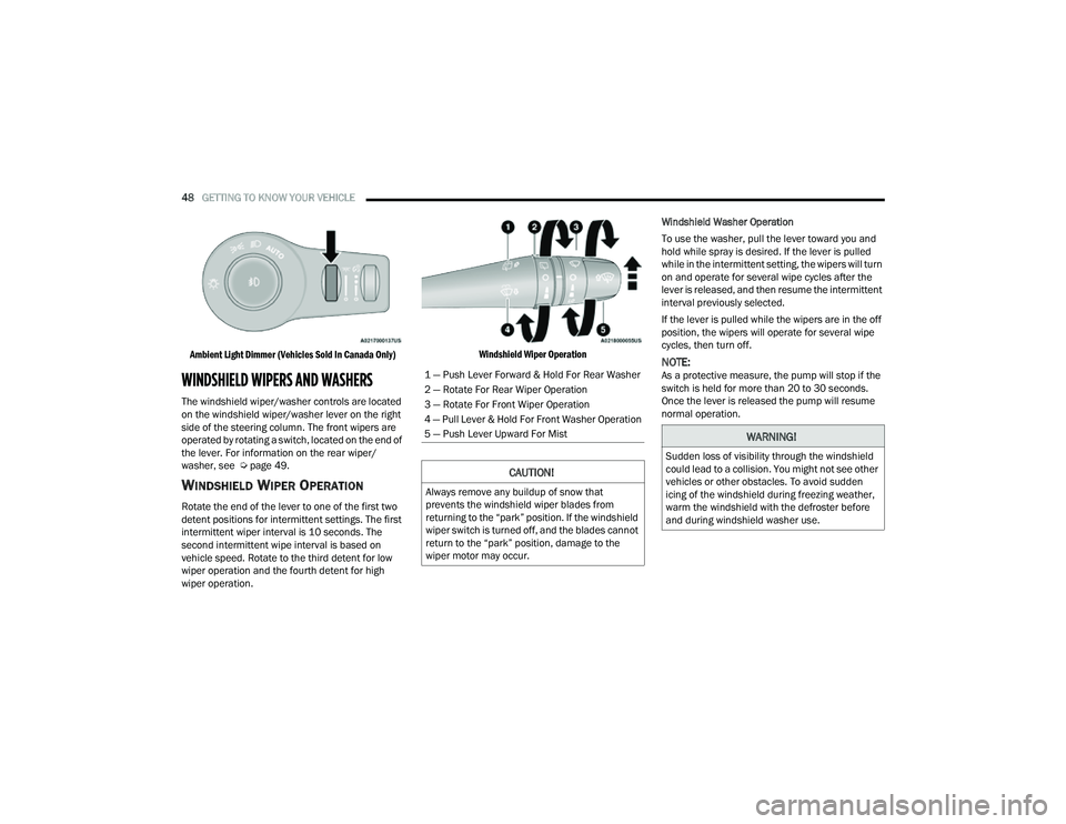 JEEP COMPASS 2022  Owners Manual 1 �