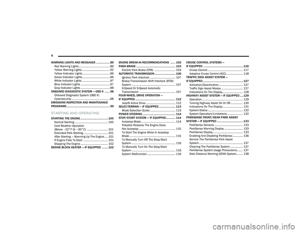 JEEP COMPASS 2022  Owners Manual 