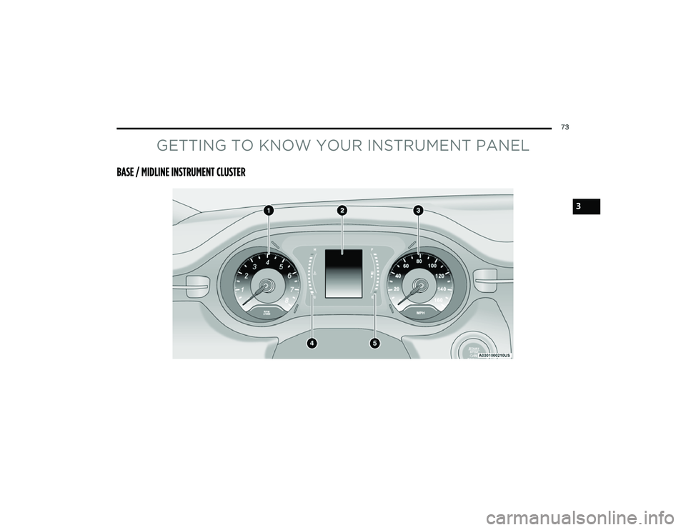 JEEP COMPASS 2022  Owners Manual GETTING TO KNOW YOUR INSTRUMENT PANE�\f
BASE / MID�\f�	��