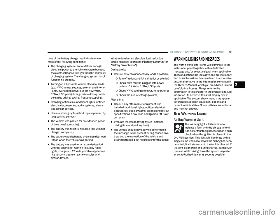 JEEP COMPASS 2022  Owners Manual 3

22_MP_OM_EN_USC_t.book  Page 89   