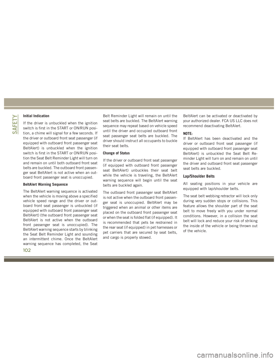 JEEP WRANGLER RUBICON 2019  Owners Manual 102 