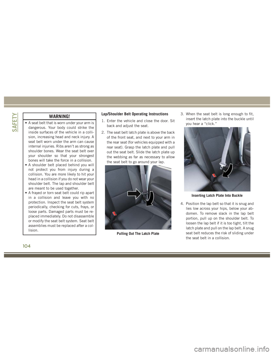 JEEP WRANGLER RUBICON 2019  Owners Manual 104 