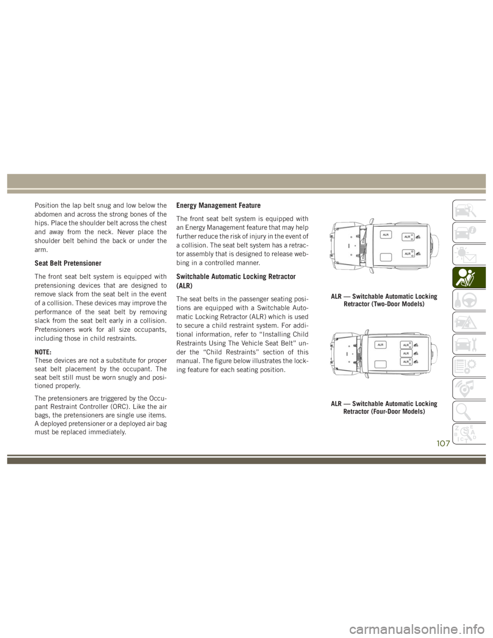 JEEP WRANGLER RUBICON 2019  Owners Manual 