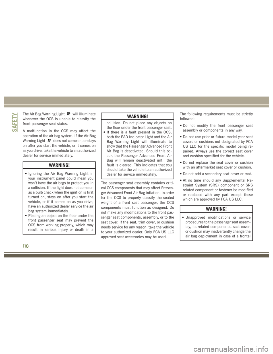JEEP WRANGLER RUBICON 2019  Owners Manual 118 