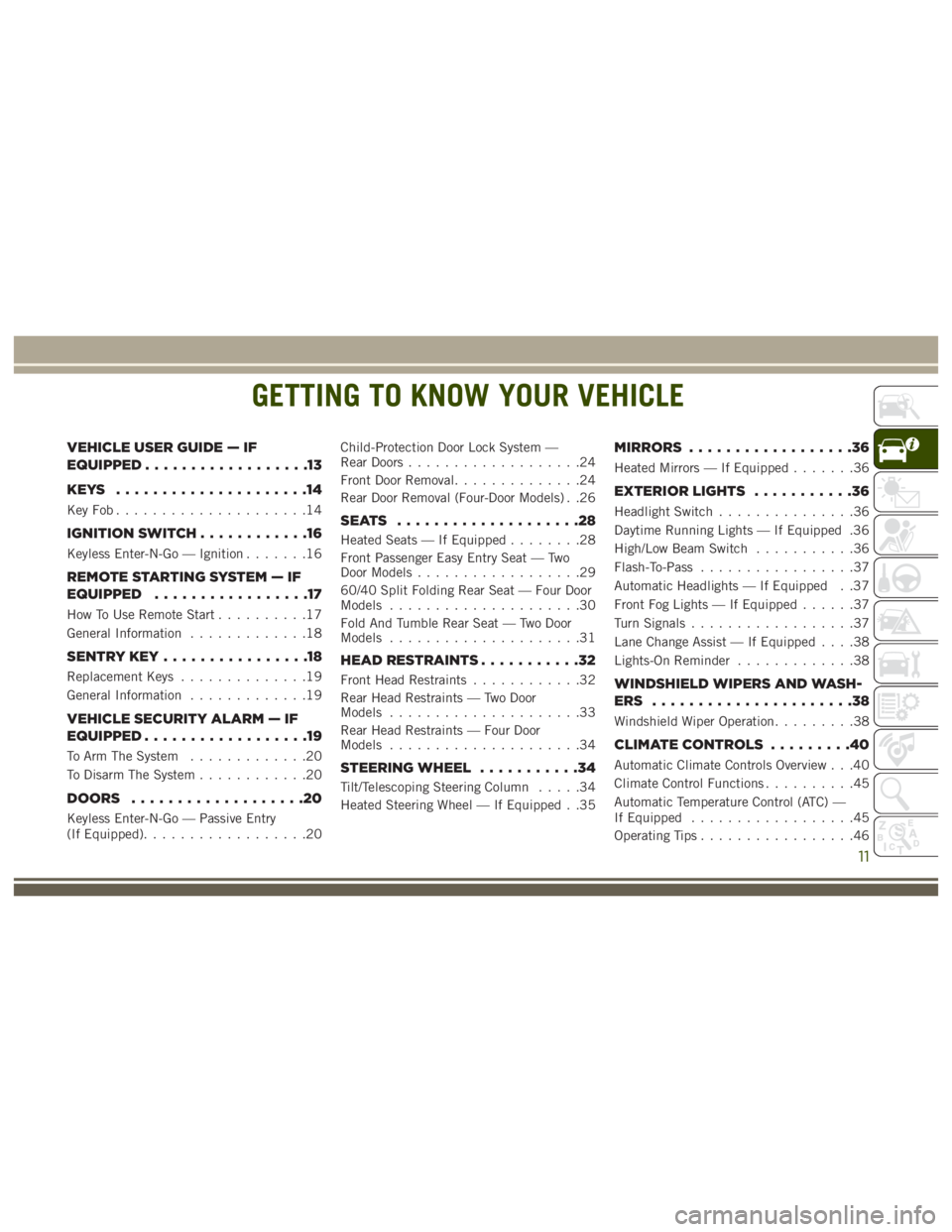 JEEP WRANGLER RUBICON 2019  Owners Manual 
