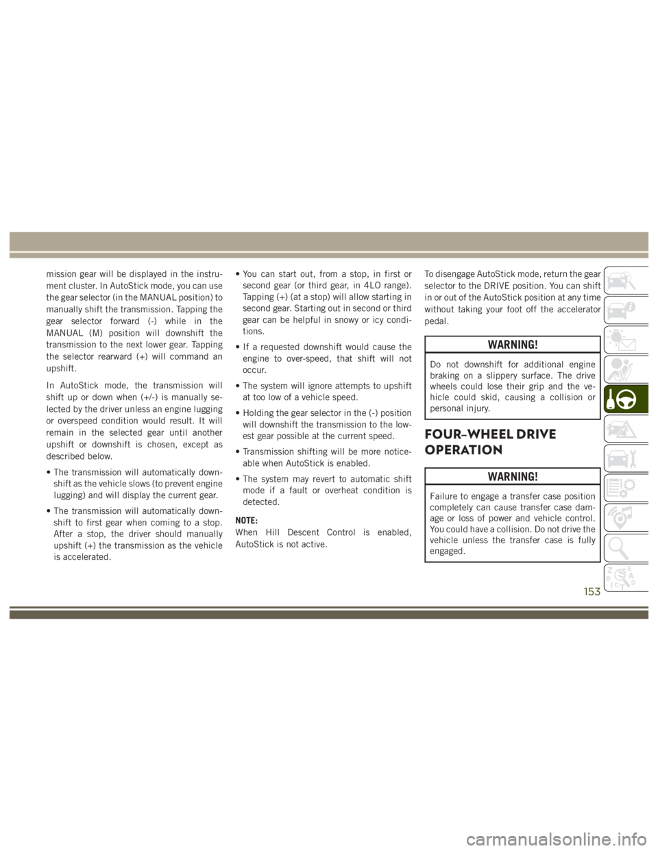 JEEP WRANGLER RUBICON 2019  Owners Manual 