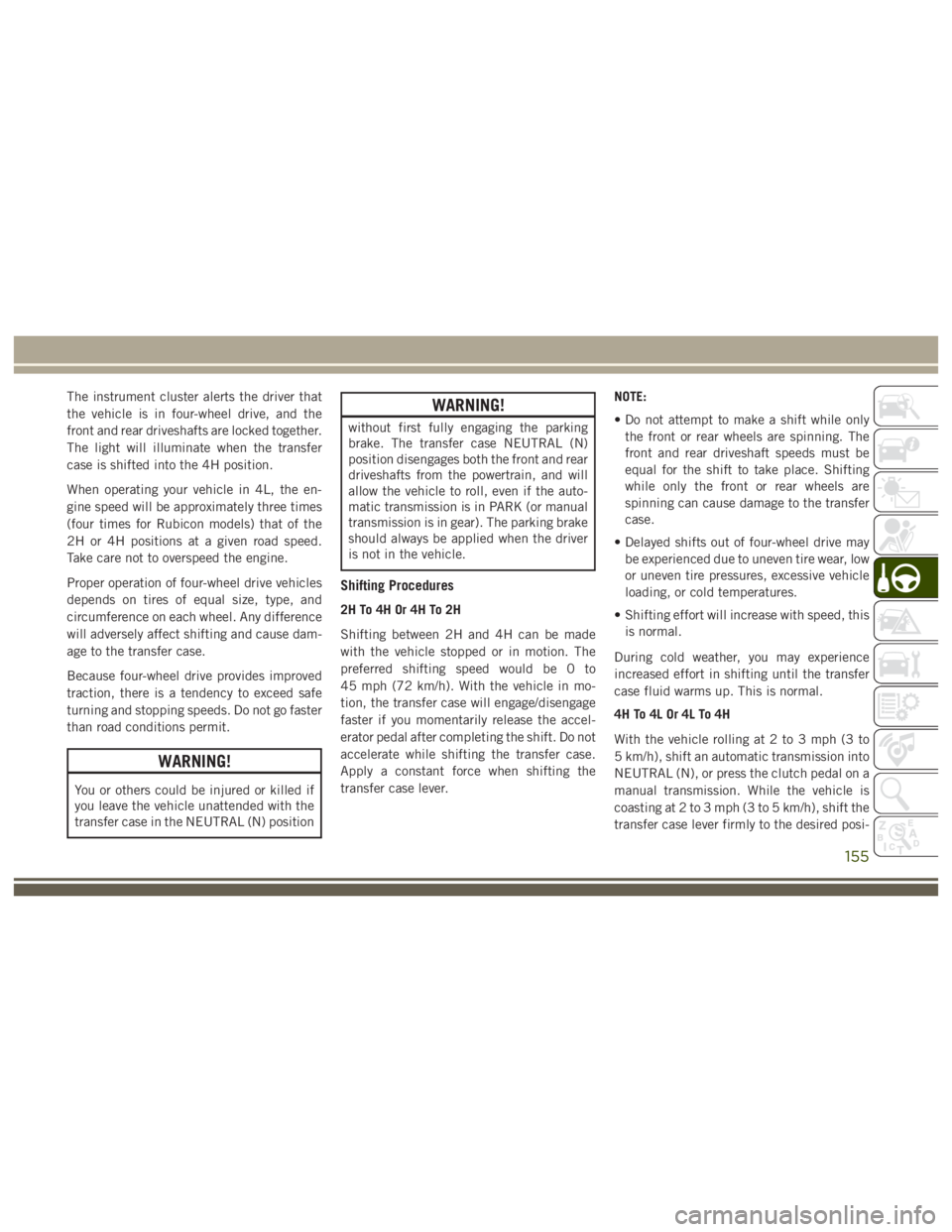 JEEP WRANGLER RUBICON 2019  Owners Manual 