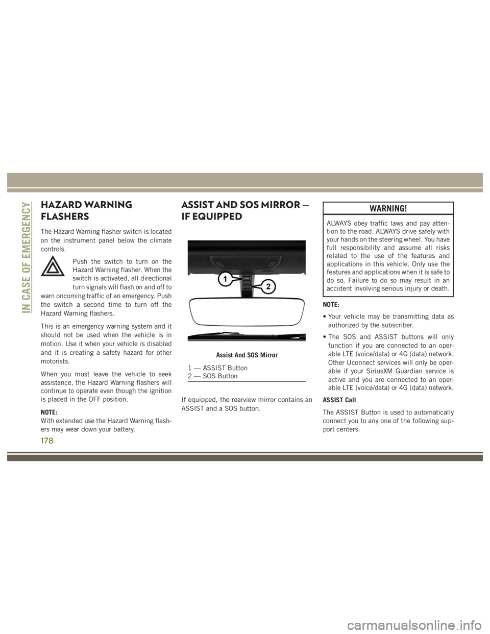 JEEP WRANGLER RUBICON 2019  Owners Manual 178 