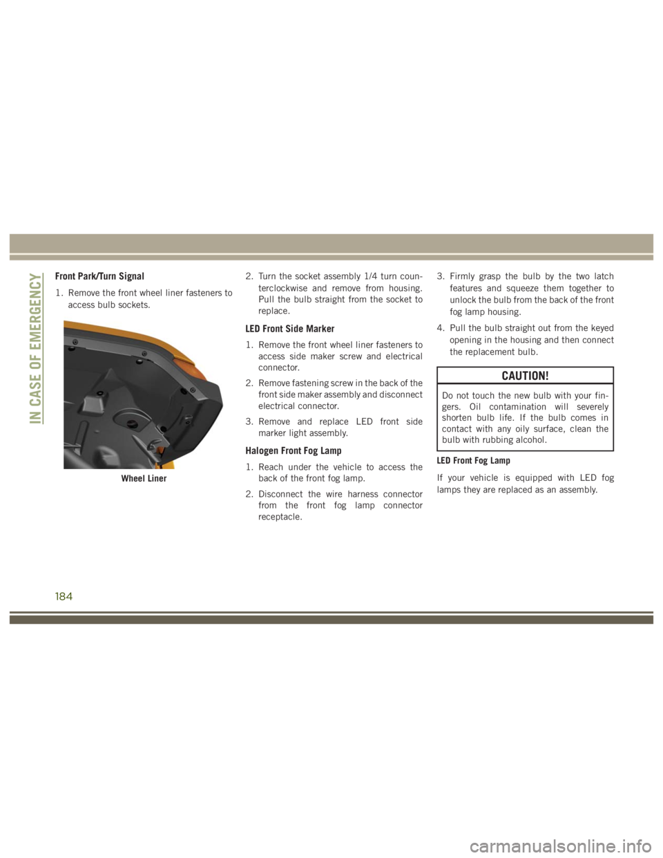 JEEP WRANGLER RUBICON 2019  Owners Manual 184 