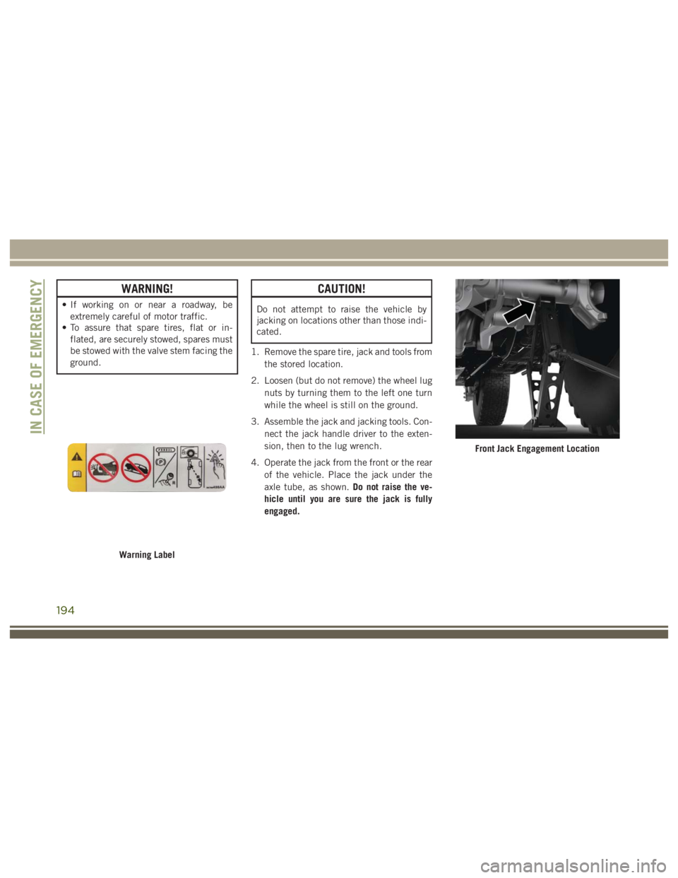JEEP WRANGLER RUBICON 2019  Owners Manual 194 