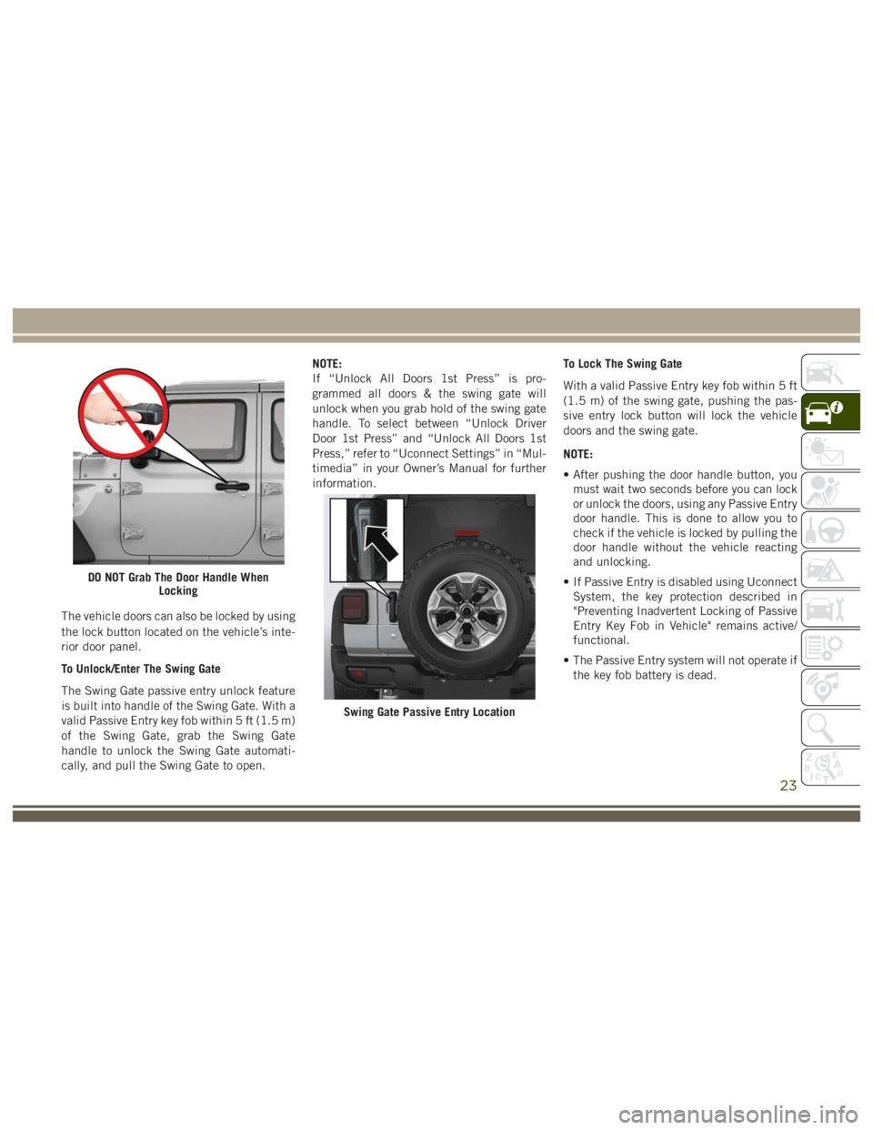 JEEP WRANGLER RUBICON 2019  Owners Manual 