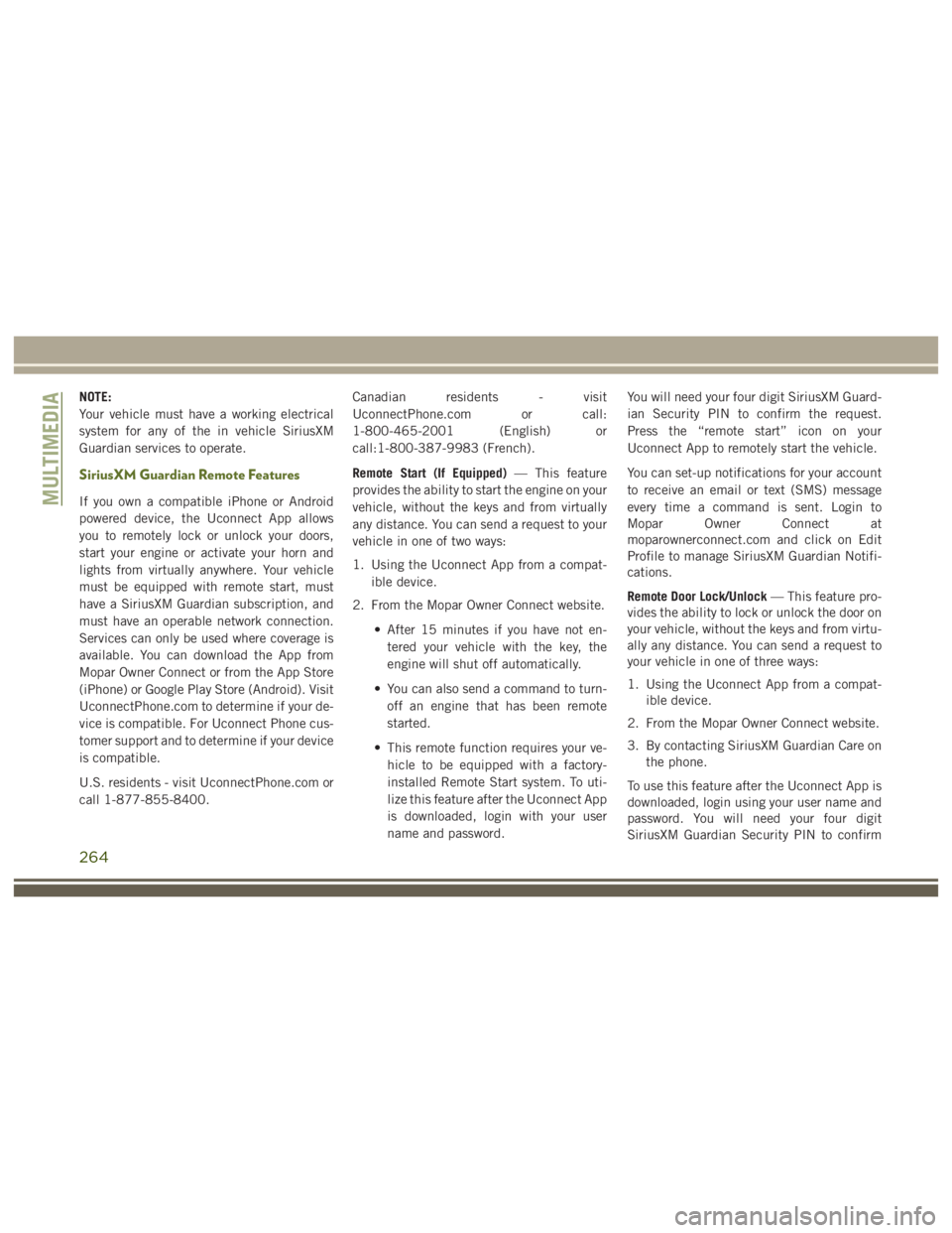 JEEP WRANGLER RUBICON 2019  Owners Manual 264 