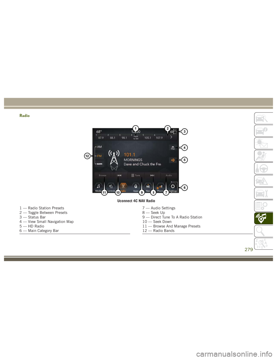 JEEP WRANGLER RUBICON 2019  Owners Manual Uconnect 4C NAV Radio 