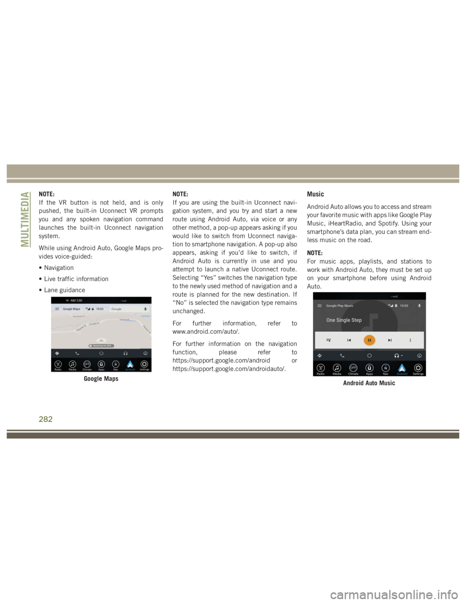 JEEP WRANGLER RUBICON 2019  Owners Manual 282 