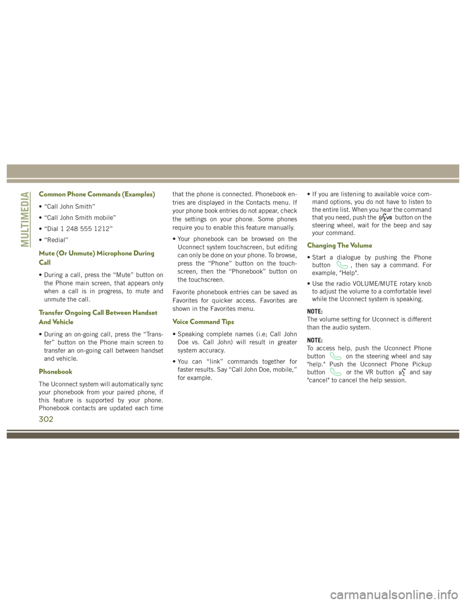 JEEP WRANGLER RUBICON 2019  Owners Manual 302 