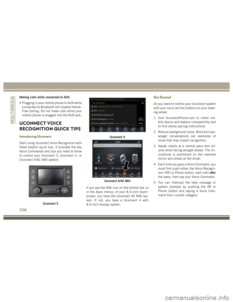 JEEP WRANGLER RUBICON 2019  Owners Manual 306 