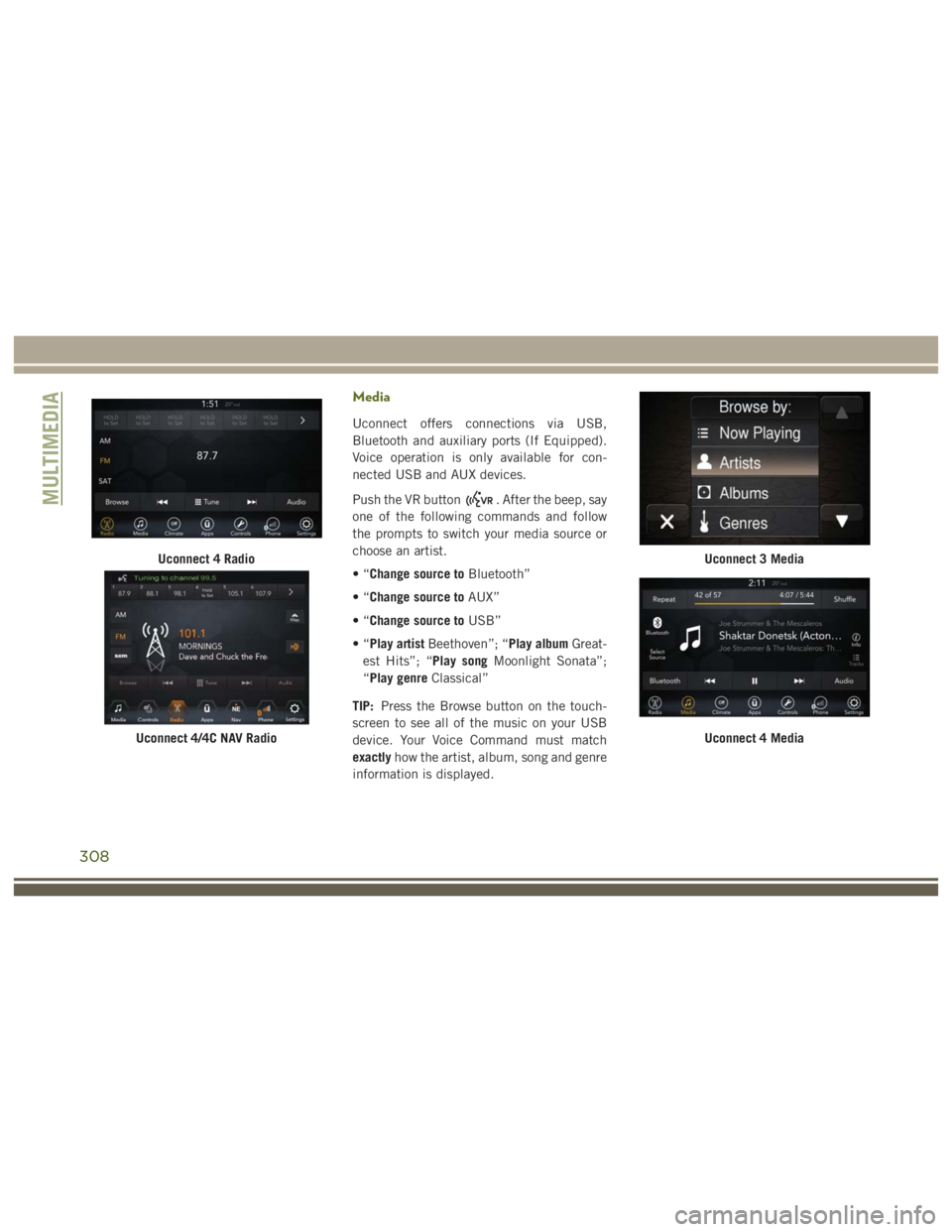 JEEP WRANGLER RUBICON 2019  Owners Manual 308 