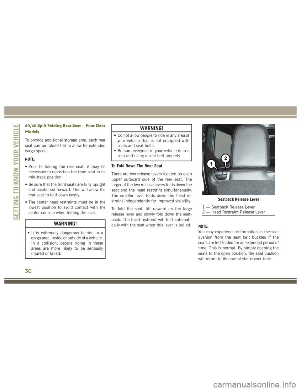 JEEP WRANGLER RUBICON 2019  Owners Manual 30 
