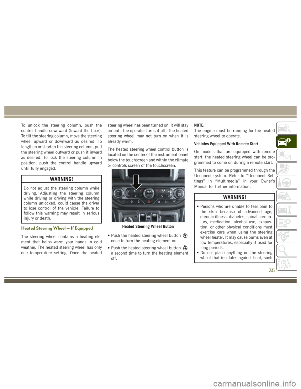 JEEP WRANGLER RUBICON 2019  Owners Manual 