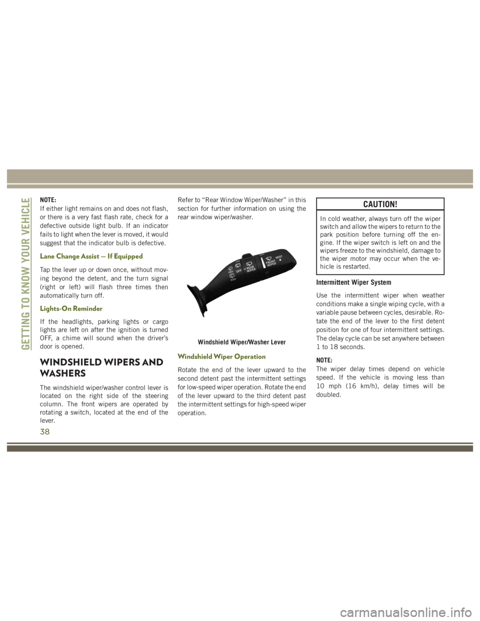 JEEP WRANGLER RUBICON 2019  Owners Manual 38 
