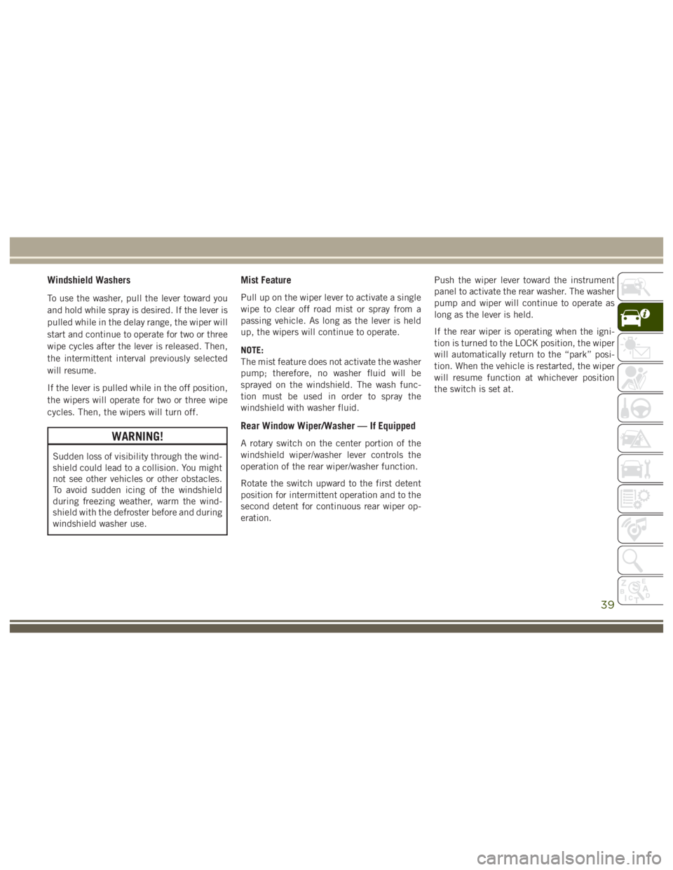 JEEP WRANGLER RUBICON 2019  Owners Manual 