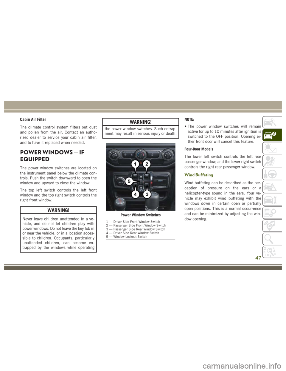 JEEP WRANGLER RUBICON 2019  Owners Manual 