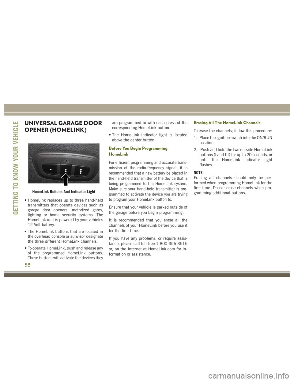 JEEP WRANGLER RUBICON 2019  Owners Manual 58 