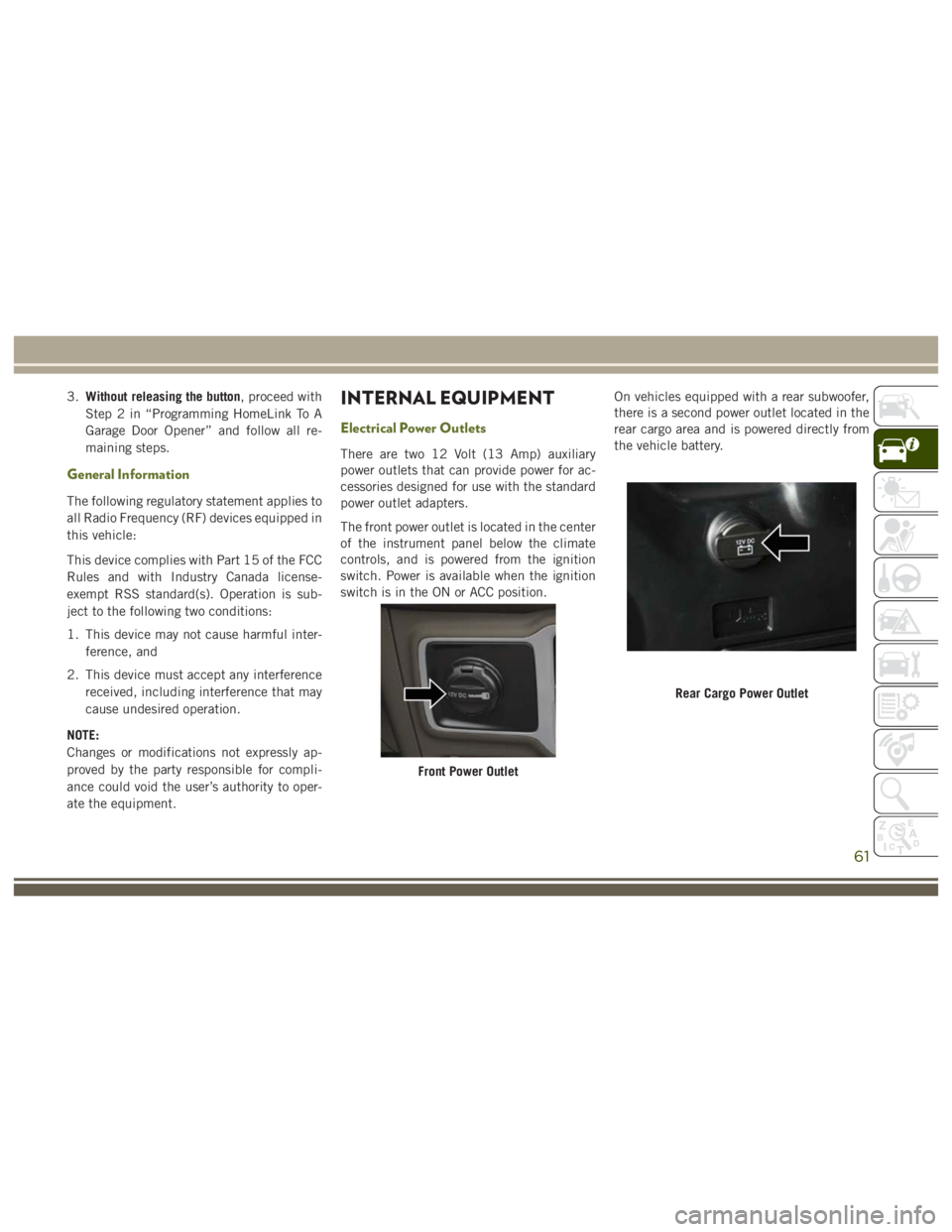 JEEP WRANGLER RUBICON 2019  Owners Manual 