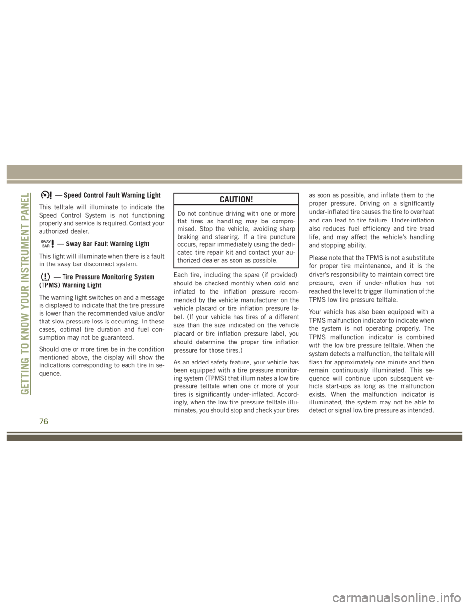 JEEP WRANGLER RUBICON 2019  Owners Manual 76 