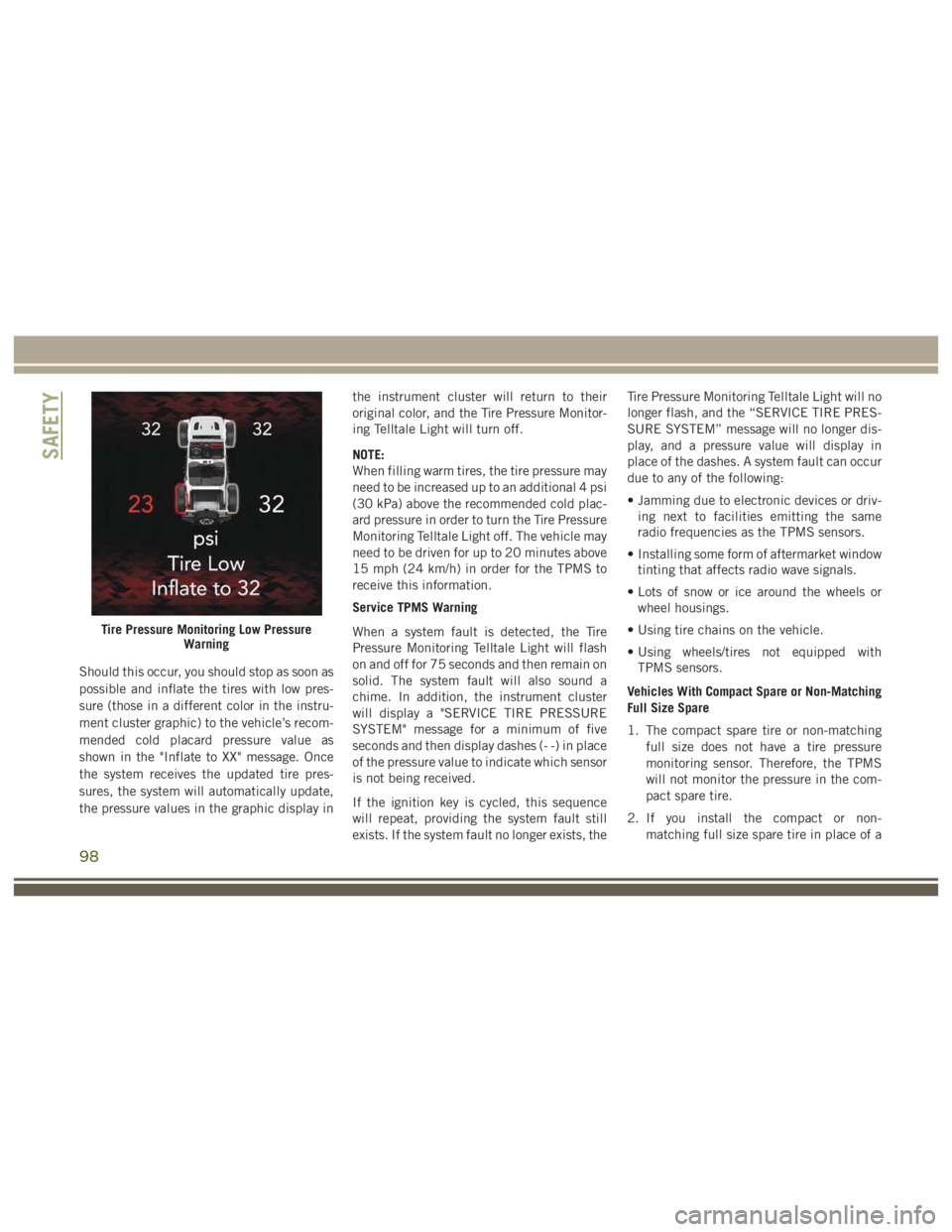 JEEP WRANGLER RUBICON 2019  Owners Manual 98 